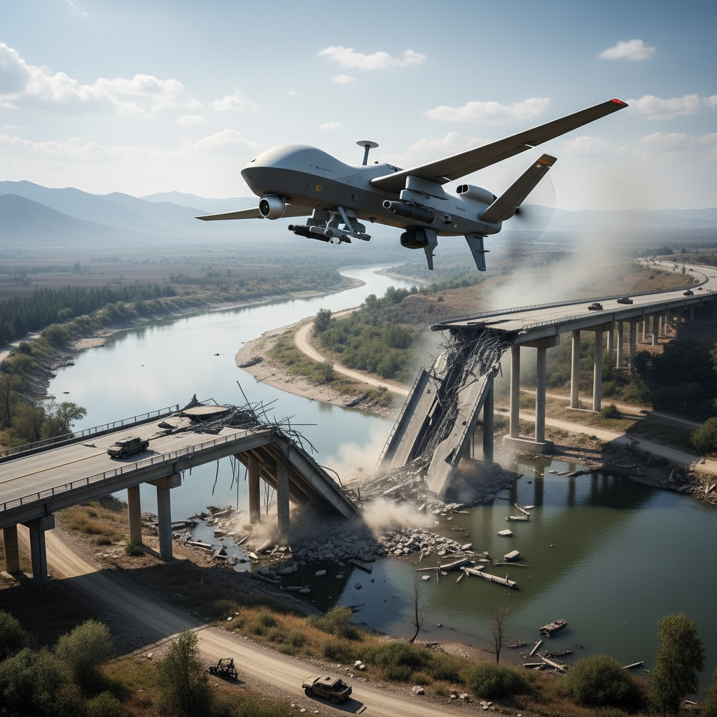 Ukrainian Troops Blow Up Belgorod Bridges Using Cheap Drones